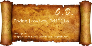 Ondrejkovics Délia névjegykártya